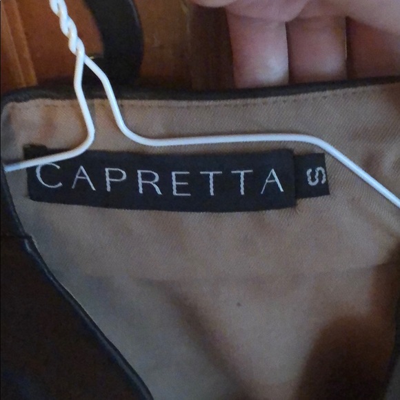 Capretta Leather Trim Dress - Picture 3 of 3